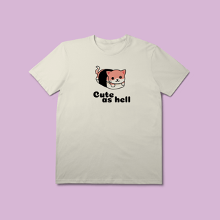 Nome do produto Camiseta Premium Petnip Gato Sushi Cute As Hell - 100% Algodão