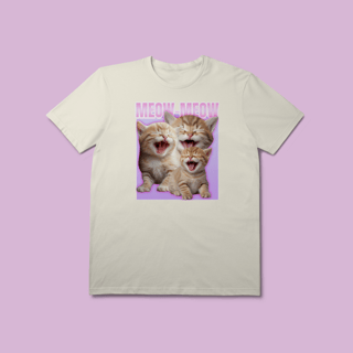 Nome do produto Camiseta Premium Petnip MEOW-MEOW - 100% Algodão