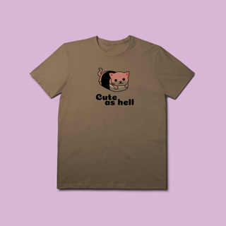 Nome do produto Camiseta Premium Petnip Gato Sushi Cute As Hell - 100% Algodão