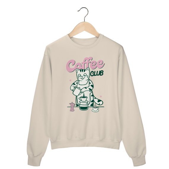 Moletom Prime - Coffee club gatinho