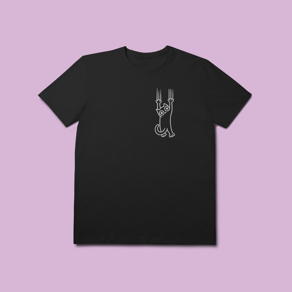 Nome do produto: Camiseta Premium Petnip Gato Rasgado - 100% Algodão