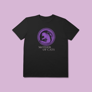 Camiseta Premium Mother of Cats - 100% Algodão