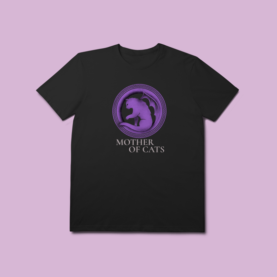 Camiseta Premium Mother of Cats - 100% Algodão
