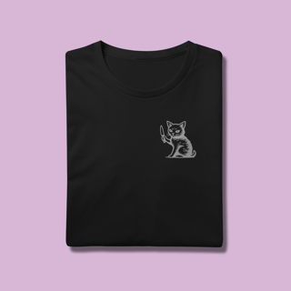Camiseta Gato Bravo- 100% Algodão