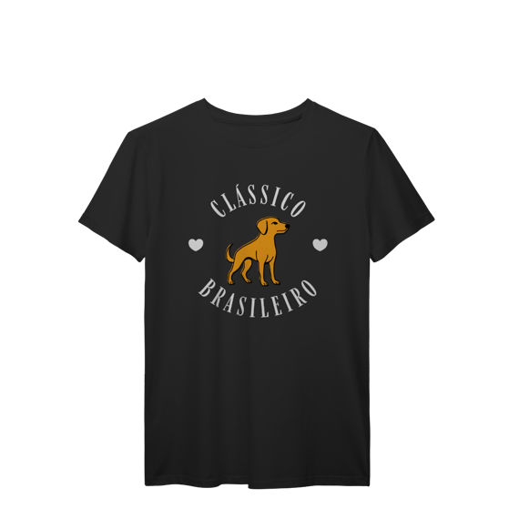 Camiseta 100% Algodão  - Clássico Brasileiro Cachorro Caramelo