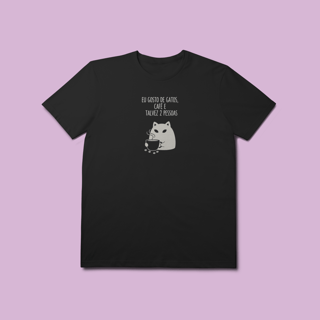 Nome do produto Camiseta Premium Petnip Gatos Café 2 Pessoas -  100% Algodão