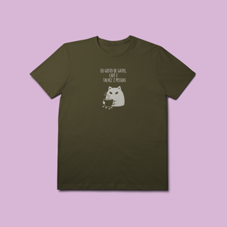 Nome do produto Camiseta Premium Petnip Gatos Café 2 Pessoas -  100% Algodão