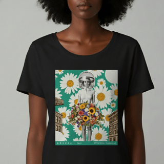 Retro Future Bloom Collage Art - Baby Long Prime