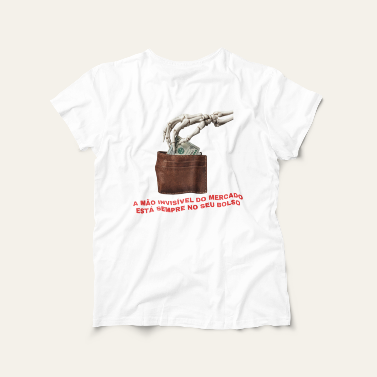 Camiseta Mão Invisível do Mercado: Sátira Ativa - VOZ ATIVA | Algodão 100% (Prime-Premium)