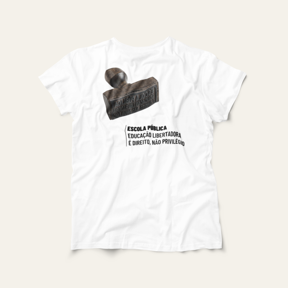 Camiseta Escola Pública: Educação Libertadora - Saúde e Trabalho - VOZ ATIVA | Algodão 100% (Prime-Premium)