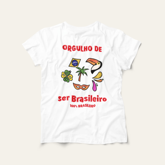 Camiseta Orgulho de Ser Brasileiro: Luta e Resistência - VOZ ATIVA | Algodão 100% (Prime-Premium)