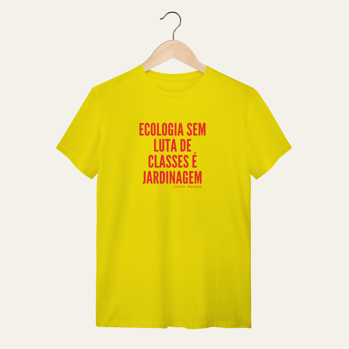 Nome do produto: Camiseta Ecologia e Luta de Classes: Chico Mendes - Terra e Natureza | Algodão 100% (Quality)