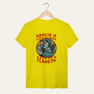 Nome do produto Camiseta Abolir o Capitalismo: Terra e Natureza - VOZ ATIVA | Algodão 100% (Quality)