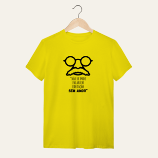 Nome do produto Camiseta Paulo Freire: O Saber que Liberta - Voz Ativa | Algodão 100% (Quality)