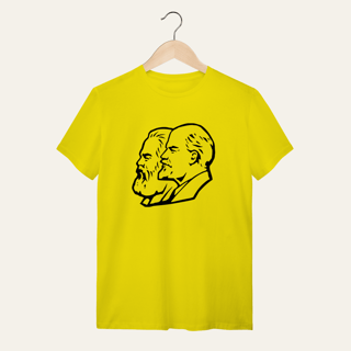 Nome do produto Camiseta Marx, Engels e Lenin: Teoria e Fundamentos - VOZ ATIVA | Algodão 100% (Quality)