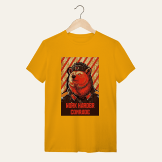 Nome do produto Camiseta Urso Soviético: Dignidade e Trabalho - VOZ ATIVA | Algodão 100% (Quality)