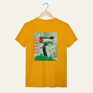 Nome do produto Camiseta Resistência Palestina: Luta e Resistência - VOZ ATIVA | Algodão 100% (Quality)