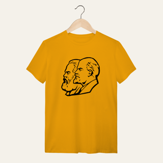 Nome do produto Camiseta Marx, Engels e Lenin: Teoria e Fundamentos - VOZ ATIVA | Algodão 100% (Quality)