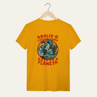 Nome do produto Camiseta Abolir o Capitalismo: Terra e Natureza - VOZ ATIVA | Algodão 100% (Quality)