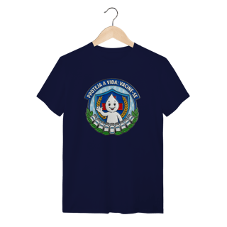 Nome do produto Camiseta Proteja a Vida: Vacine-se - Saúde e Trabalho - VOZ ATIVA | Algodão 100% (Quality)