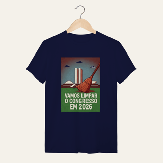 Nome do produto Camiseta Limpar o Congresso 2026: Voz Ativa | Algodão 100% (Quality)