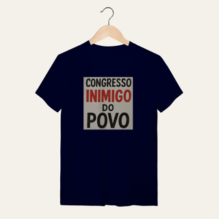 Camiseta Congresso Inimigo do Povo: Resistência e Luta - VOZ ATIVA | Algodão 100% (Quality)