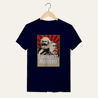 Nome do produto Camiseta Manifesto Comunista: Teoria e Luta - VOZ ATIVA | Algodão 100% (Quality)