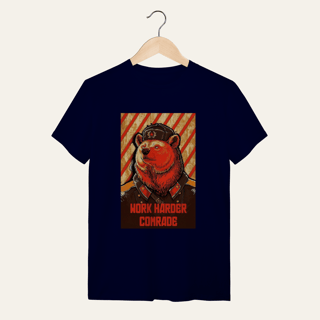 Nome do produto Camiseta Urso Soviético: Dignidade e Trabalho - VOZ ATIVA | Algodão 100% (Quality)