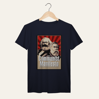 Nome do produto Camiseta Manifesto Comunista: Teoria e Luta - VOZ ATIVA | Algodão 100% (Prime-Premium)