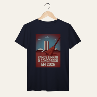 Nome do produto Camiseta Limpar o Congresso 2026: Voz Ativa | Algodão 100% (Prime-Premium)