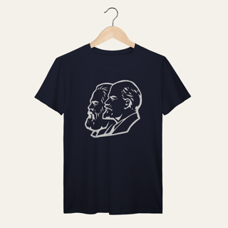 Nome do produto Camiseta Marx, Engels e Lenin: Socialismo no Mundo - VOZ ATIVA | Algodão 100% (Prime-Premium)