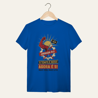Nome do produto Camiseta Jornada 6x1: O Tempo é Nosso - VOZ ATIVA | Algodão 100% (Quality)