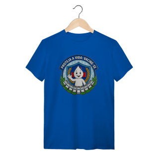 Nome do produto Camiseta Proteja a Vida: Vacine-se - Saúde e Trabalho - VOZ ATIVA | Algodão 100% (Quality)