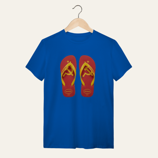 Nome do produto Camiseta Havaianas Foice e Martelo: Sátira Ativa - VOZ ATIVA | Algodão 100% (Quality)