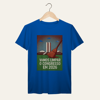Nome do produto Camiseta Limpar o Congresso 2026: Voz Ativa | Algodão 100% (Prime-Premium)