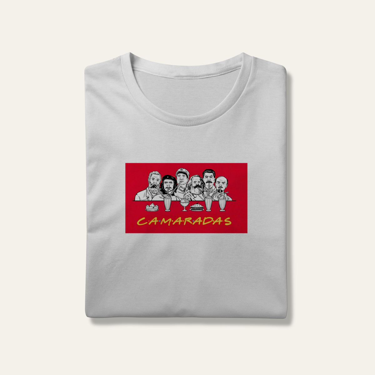 Nome do produto: Camiseta Comaradas: Unidade e História - Voz Ativa | Algodão 100% (Prime-Premium)