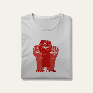 Nome do produto Camiseta Revolution: União e Resistência - VOZ ATIVA | Algodão 100% (Prime-Premium)