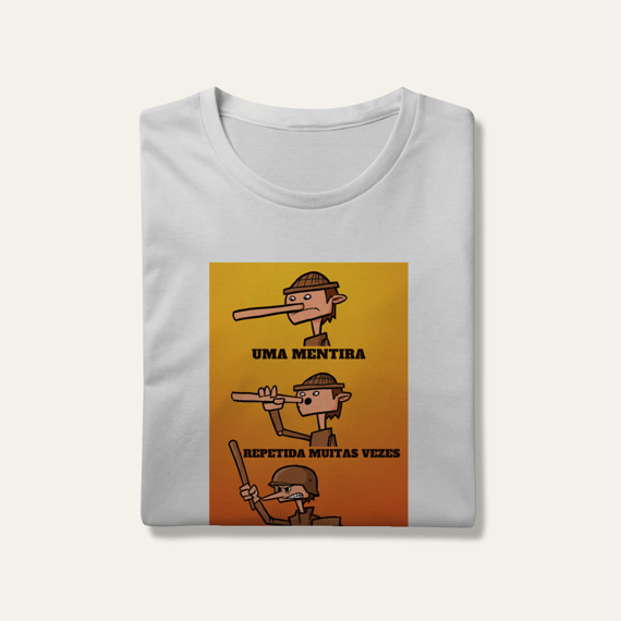 Camiseta Mentira e Fascismo - VOZ ATIVA | Algodão 100% (Prime-Premium)