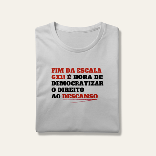 Nome do produto Camiseta Direito ao Descanso: Frases e Ideias - VOZ ATIVA | Algodão 100% (Prime-Premium)