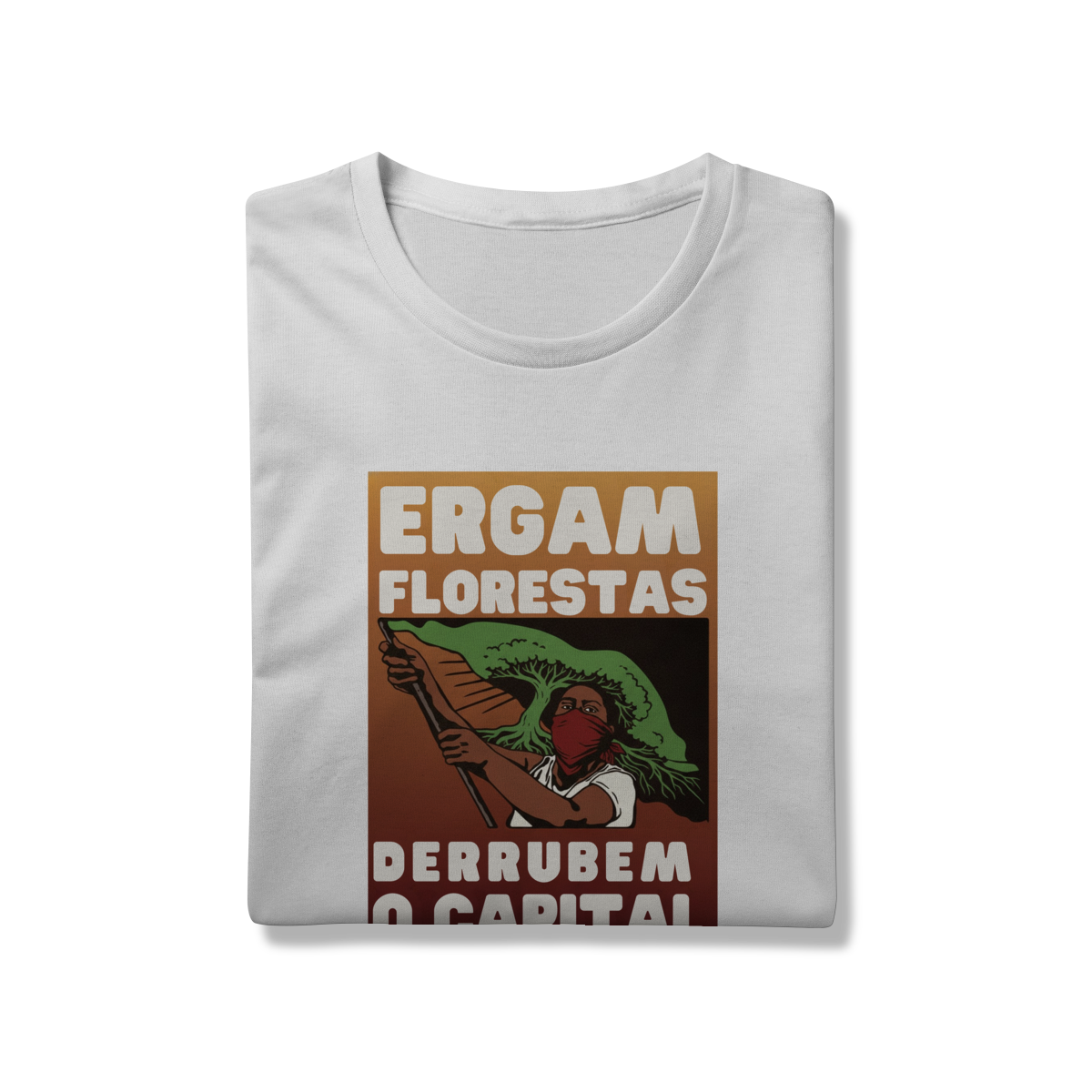 Nome do produto: Camiseta Ergam Florestas: Terra e Natureza - VOZ ATIVA | Algodão 100% (Prime-Premium)