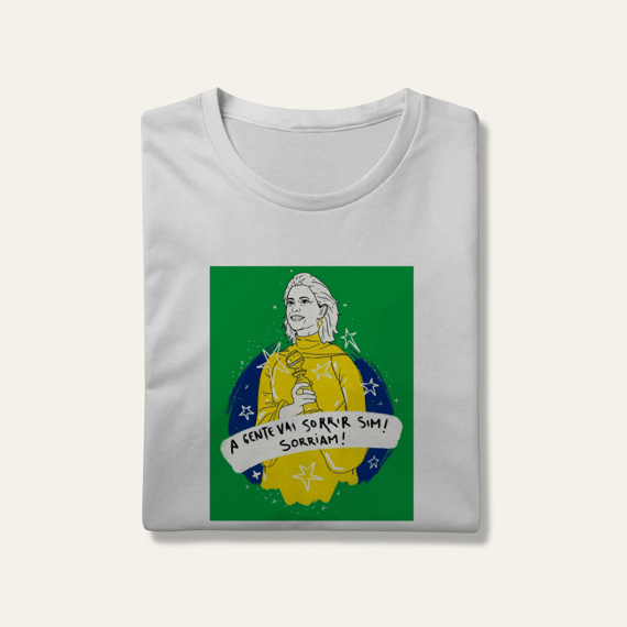 Camiseta A Gente Vai Sorrir Sim: Arte e Cinema - VOZ ATIVA | Algodão 100% (Prime-Premium)