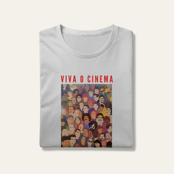 Camiseta Viva o Cinema Brasileiro: Galeria de Ícones - VOZ ATIVA | Algodão 100% (Prime-Premium)