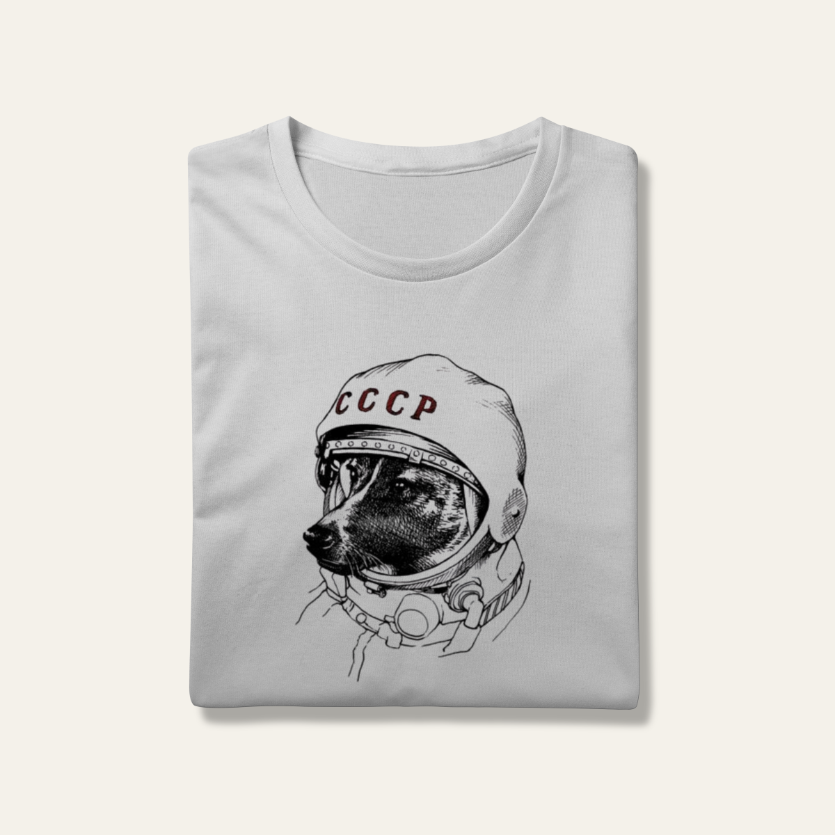 Nome do produto: Camiseta Laika Cosmonauta: Socialismo no Mundo - VOZ ATIVA | Algodão 100% (Prime-Premium)