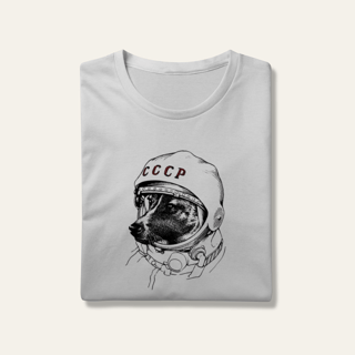 Camiseta Laika Cosmonauta: Socialismo no Mundo - VOZ ATIVA | Algodão 100% (Prime-Premium)