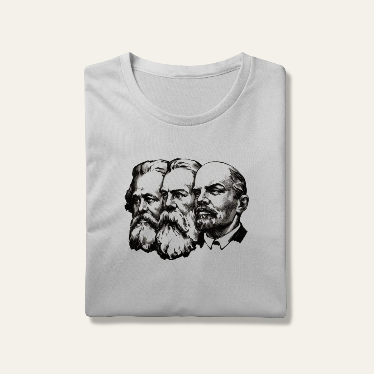 Nome do produto: Camiseta Marx, Engels e Lenin: Socialismo no Mundo - VOZ ATIVA | Algodão 100% (Prime-Premium)
