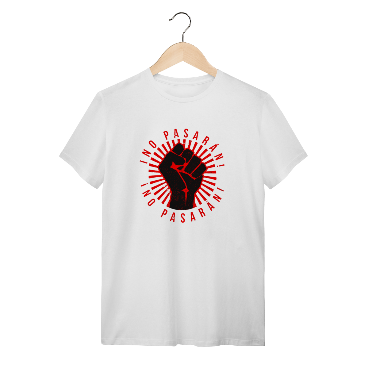 Nome do produto: Camiseta ¡No Pasarán!: Luta e Resistência - VOZ ATIVA | Algodão 100% (Quality)