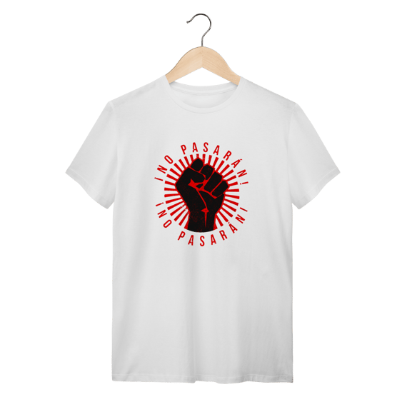 Camiseta ¡No Pasarán!: Luta e Resistência - VOZ ATIVA | Algodão 100% (Quality)