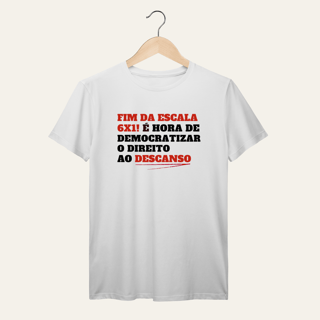 Nome do produto Camiseta Direito ao Descanso: Frases e Ideias - VOZ ATIVA | Algodão 100% (Prime-Premium)