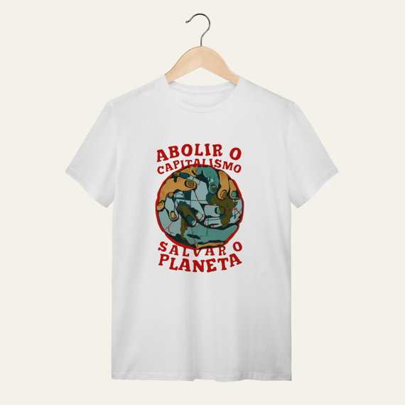 Camiseta Abolir o Capitalismo: Terra e Natureza - VOZ ATIVA | Algodão 100% (Quality)