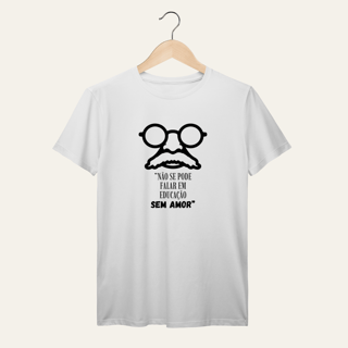 Nome do produto Camiseta Paulo Freire: O Saber que Liberta - Voz Ativa | Algodão 100% (Prime-Premium)